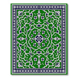 Traditional Persian Green Lush Green Persian Floral Area Rug