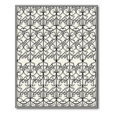 Intricate Floral Lattice Cream Area Rug