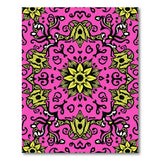 Hot Pink Sunflower Floral Area Rug