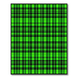 Green Geometric Modern Vibrant Green Black Plaid Area Rug