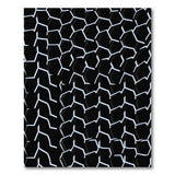 Modern Black Hexagon Geometric Area Rug