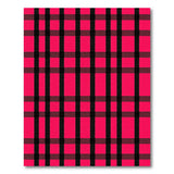 Geometric Modern Bold Pink Black Plaid Area Rug