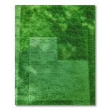 Green Lush Green Geometric Shag Area Rug