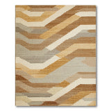 Geometric Brown Tan Woven Area Rug