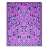 Floral Purple Floral Persian Area Rug