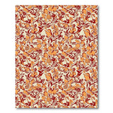 Intricate Orange Floral Swirl Area Rug