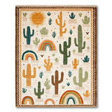 Southwestern Cactus Rainbow Desert Rug