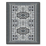 Black White Heritage Tribal No. 3 Area Rug