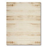 Beige Tan Striped Geometric Area Rug