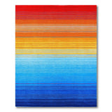 Vibrant Rainbow Gradient Stripe Rug