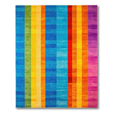 Multi-color and Patterns Geometric Modern Vibrant Rainbow Vertical Stripe Area Rug