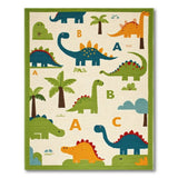 Dinosaur ABC Kids Cartoon Area Rug