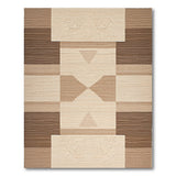 Beige Geometric Woven Area Rug