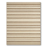 Beige Tan Horizontal Striped Woven Rug