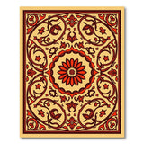 Red Floral Medallion Persian Red Area Rug