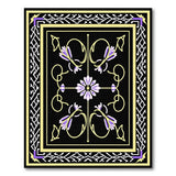 Purple Floral Medallion Persian Area Rug