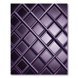 Purple Geometric Diamond Grid Area Rug