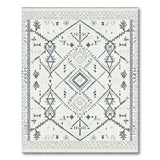 Grey Geometric Grey Geometric Heritage Tribal Area Rug