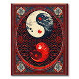 Red Yin-Yang Persian Area Rug