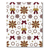 Festive Maroon Poinsettia Bow Area Rug