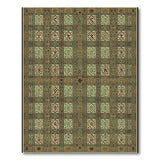 Blue Teal Geometric Heritage Rug