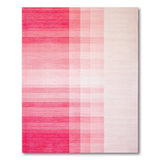 Pink Ombre Gradient Stripe Area Rug