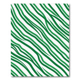 Dynamic Green Wavy Stripe Area Rug