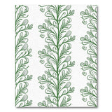 Elegant Green Fern Foliage Line Art Rug