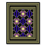 Multi-color and Patterns Purple Starburst Geometric Area Rug