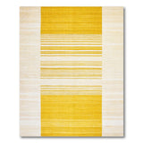 Yellow Yellow Horizontal Striped Area Rug