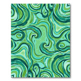 Lush Green Swirl Abstract Area Rug