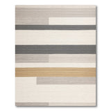 Modern Geometric Stripe Area Rug in Neutral Tones