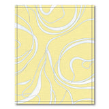 Yellow Abstract Swirl Area Rug