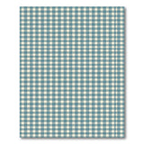 Teal Checkered Washable Area Rug