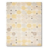 Yellow Abstract Floral Geometric Area Rug