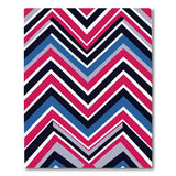 Vibrant Multi-Color Zigzag Chevron Area Rug