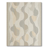 Abstract Wavy Neutral Area Rug