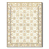 Ornate Ivory Persian Medallion Rug