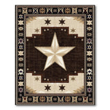 Southwestern Star Brown Tan Area Rug