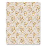 Beige and Neutral Golden Swirl Abstract Area Rug