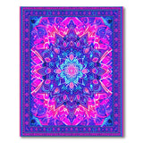 Neon Mandala Boho Area Rug