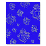 Deep Blue Abstract Swirl Area Rug