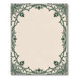 Beige and Neutral Ornate Green Floral Oval Border Area Rug