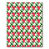 Playful Green Red Cartoon Penguin Area Rug