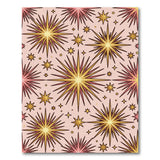 Pink Gold Starburst Area Rug