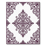 Ornate Purple Persian Frame Area Rug
