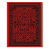 Crimson Red Persian Motif Area Rug