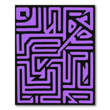 Purple Maze Geometric Area Rug