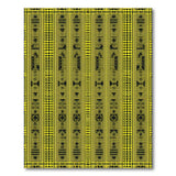 Vibrant Yellow Black Tribal Geometric Rug