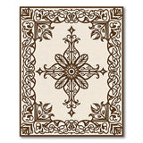 Traditional Persian Beige and Neutral Ornate Floral Medallion Persian Area Rug